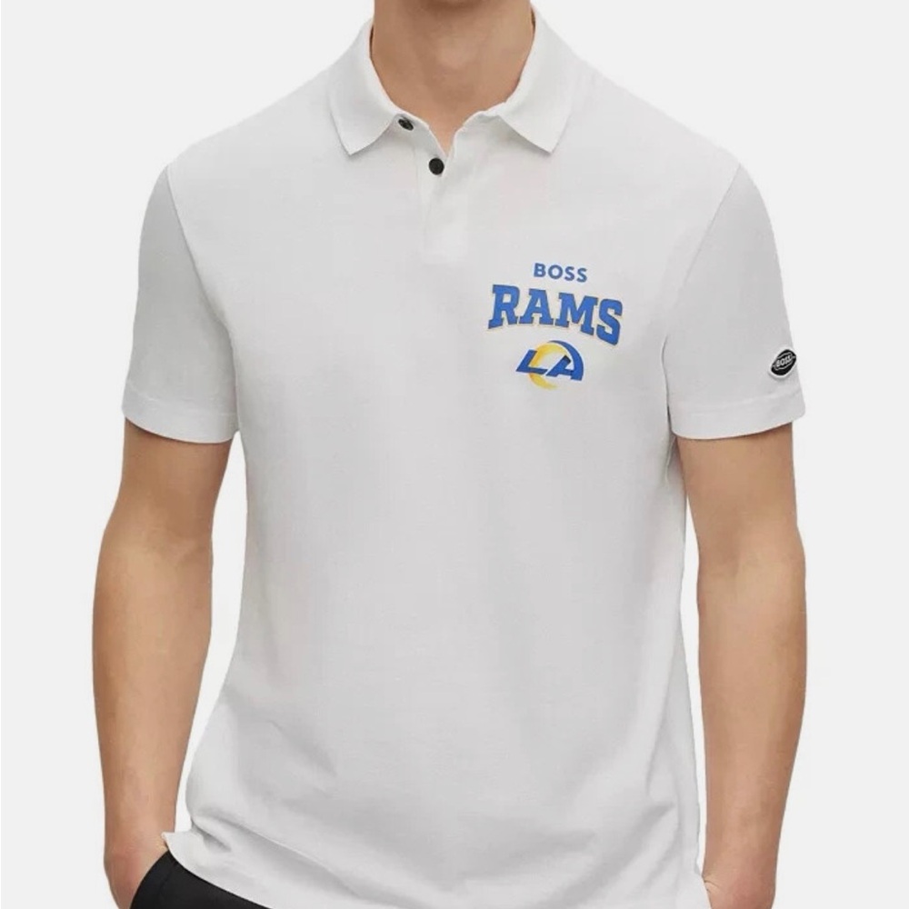 BOSS White Polo Shirt Los Angeles RAMS